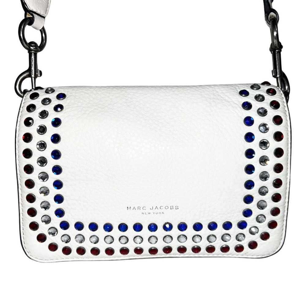 MARC JACOBS NEW YORK Women’s White Red Blue Borsa Mai Usata Crossbody Bag Medium